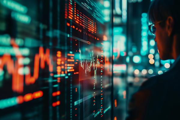 Análisis de tendencias del mercado financiero con gráficos y datos de inversión